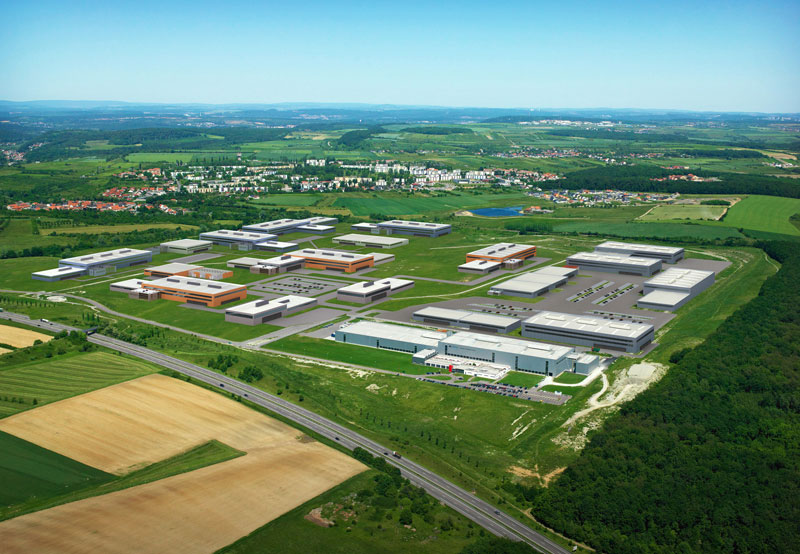 Simulation 3D vue aérienne zone industrielle Simulation 3D vue aérienne zone industrielle