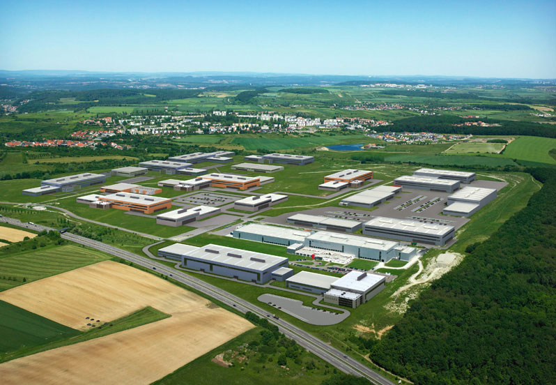 Simulation 3D vue aérienne zone industrielle Simulation 3D vue aérienne zone industrielle