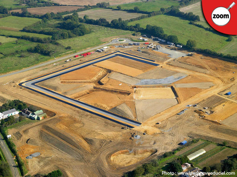 Photo aérienne d'un début de chantier