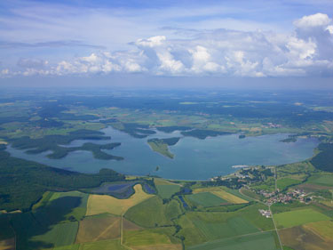 Vue aérienne du Lac de la Madine (Meuse)