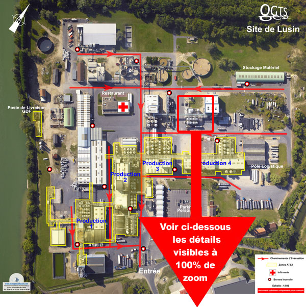 Photo aérienne plan d'un site industriel
