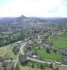 Photos aériennes de "rocher" - Photo réf. 055079 - Vue du village domin par le Rocher de grs rose culminant  664m.