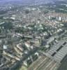 Photos aériennes de "aérien" - Photo réf. 055164 - Au centre, la poste principale, à droite le parking aérien de la gare.