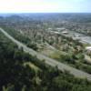 Photos aériennes de "foret" - Photo réf. 055903 - L'axe routier sépare le quartier du Creutzberg et la forêt.