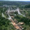 Photos aériennes de Moutiers (54660) - Le Centre Ville | Meurthe-et-Moselle, Grand Est, France - Photo réf. 056003 - Vue sur le centre avec l'glise moderne de la Sainte-Trinit reconstruite aprs 1940.