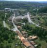 Photos aériennes de Moutiers (54660) - Le Centre Ville | Meurthe-et-Moselle, Lorraine, France - Photo réf. 056003 - Vue sur le centre avec l'glise moderne de la Sainte-Trinit reconstruite aprs 1940.