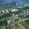 Photos aériennes de "cité" - Photo réf. 059876 - Une cité HLM avec les immeubles les plus importants : le Tilleul Argenté et le Cèdre Bleu.