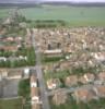 Photos aériennes de "europe" - Photo réf. 174056 - Le coeur du village et son glise paroissiale Sainte-Barbe de 1938, surnomme  La Dame de Fer . C'est la dernire glise d'Europe construite en fer.