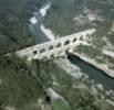 Photos aériennes de "haut" - Photo réf. 2105 - Avec ses 273 mtres de long et 49 mtres de haut, le Pont du Gard est class au Patrimoine Mondial de l'UNESCO.