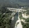 Photos aériennes de "unesco" - Photo réf. 2106 - Avec ses 273 mtres de long et 49 mtres de haut, le Pont du Gard est class au Patrimoine Mondial de l'UNESCO.