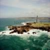 Photos aériennes de "avec" - Photo réf. 042763 - Avec ses 82,5 mtres de hauteur, le Phare de l'Ile Vierge est le plus haut phare d'Europe et le plus haut phare du monde en pierre de taille.