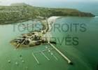 Photos aériennes de "Vauban" - Photo réf. 719623 - Port de Camaret avec la Tour Vauban classe au Patrimoine Mondial de l'UNESCO et la chapelle Notre-Dame-de-Rocamadour sur le sillon.