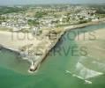 Photos aériennes de "sable" - Photo réf. 719649 - Plage de sable fin et la digue du Raoulic.