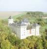 Photos aériennes de "général" - Photo réf. 780557 - Le chteau de Manderen (Moselle), imposante forteresse du 15 sicle, dominant le Luxembourg et l'Allemagne, tait le quartier gnral du fameux Duc de Malbourck.