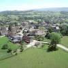 Photos aériennes de "village" - Photo réf. 16191 - Tourmont, un village du canton de Poligny, est connu pour ses vestiges gallo-romains.