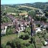 Photos aériennes de "cité" - Photo réf. 16250 - Une petite cit comtoise de Caractre, avec son glise sans clocher et son clocher sans glise