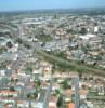 Photos aériennes de "leclerc" - Photo réf. 17720 - Le quartier de l'avenue Leclerc et de la rue de Bourgneuf et la ligne de chemin de fer.