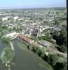 Photos aériennes de "Quartier" - Photo réf. 18212 - En bordure du Loir, le quartier du Gouis avec l'ancienne papeterie et l'église.