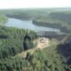Photos aériennes de "barrage" - Photo réf. 22232 - Le barrage du Pont du Roi est destiné à alimenter en eau potable les communes voisines ainsi qu'une partie de la ville d'Autun.