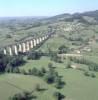 Photos aériennes de "france" - Photo réf. 22601 - Le viaduc est long de 561 m, haut de 60 m et emjambe la valle de ses 18 arches. C'est l'un des plus longs de France,  l'architecture cintre caractristique, entirement rig en pierres sur trois ans (1892-1895).