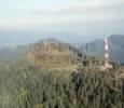 Photos aériennes de "télécommunication" - Photo réf. 23826 - Un petit temple rappelle que le sommet du Donon fût pendant longtemps un lieu de culte.