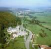 Photos aériennes de "village" - Photo réf. 23933 - La basilique du Bois Chenu de 1881 construite sur les hauteurs du village, rappelle que l'enfant du pays s'appellait Jeanne d'Arc.