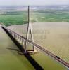 Photos aériennes de Honfleur (14600) | Calvados, Basse-Normandie, France - Photo réf. 34725 - La longueur totale du pont est de 2 141 m, et il a t inaugur en 1995. Son concepteur est M. Virlogeux.