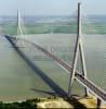 Photos aériennes de Honfleur (14600) - Le Pont de Normandie | Calvados, Basse-Normandie, France - Photo réf. 34727 - La longueur totale du pont est de 2 141 m, et il a t inaugur en 1995. Son concepteur est M. Virlogeux.