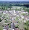 Photos aériennes de Pontvallain (72510) | Sarthe, Pays de la Loire, France - Photo réf. 8719 - L'glise au centre du village et en arrire plan le terrain de sport