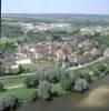 Photos aériennes de "rhone" - Photo réf. 9466 - L'église, le canal Rhône-Rhin et en arrière plan, la centrale des Supermarchés Intermarché.