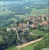 Photos aériennes de Château-Chalon (39210) | Jura, Franche-Comté, France - Photo réf. 9744 - Petit village vigneron posté en sentinelle au bord du Revermont.