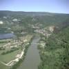 Photos aériennes de "forme" - Photo réf. 30148 - Le lac est form par la retenue du Coiselet  la jonction de la Bienne et de l'Ain.