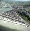 Photos aériennes de Le Tréport (76470) - Autre vue | Seine-Maritime, Haute-Normandie, France - Photo réf. 32486 - Vue plongeante sur la vieille cit et ses installations portuaires.