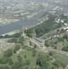 Photos aériennes de Bonsecours (76240) | Seine-Maritime, Haute-Normandie, France - Photo réf. 33056 - La basilique Notre-Dame et le cimetière longé par la Seine.