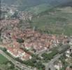 Photos aériennes de "vallée" - Photo réf. 37508 - La ville de Kaysersberg niche dans la valle de la Weiss, cerne par les vignes et la fort.