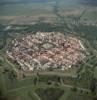 Photos aériennes de "patrimoine" - Photo réf. 37646 - La ville de Neuf-Brisach (Haut-Rhin) et ses remparts, un magnifique octogone toil qui apparat tel que Vauban l'a dessin en 1698. Elle est class au Patrimoine Mondial de l'UNESCO.