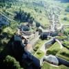 Photos aériennes de La Cluse-et-Mijoux (25300) - Le Château de Joux | Doubs, Franche-Comté, France - Photo réf. 38535 - Forteresse difie  l'entre de la Cluse de Pontarlier ds le XI sicle.