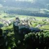 Photos aériennes de La Cluse-et-Mijoux (25300) - Le Château de Joux | Doubs, Franche-Comté, France - Photo réf. 38537 - Forteresse difie  l'entre de la Cluse de Pontarlier ds le XI sicle.