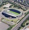 Photos aériennes de "stade" - Photo réf. 41470 - Le stade des Canaris du Football de Nantes (Loire-Atlantique) : Jusqu'à 38500 spectateurs peuvent s'y asseoir.