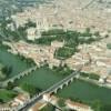 Photos aériennes de "Saint" - Photo réf. 41813 - Le pont Neuf, le vieux pont et la Cathdrale Saint-Nazaire.