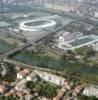 Photos aériennes de "stade" - Photo réf. 42165 - La piscine et le stadium municipal.