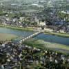 Photos aériennes de "loire" - Photo réf. 42833 - Le pont de pierre sur La Loire et le château d'Anne de Beaujeu.