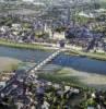 Photos aériennes de "loire" - Photo réf. 42834 - Le pont de pierre sur La Loire et le château d'Anne de Beaujeu.