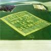 Photos aériennes de "champs" - Photo réf. 61596 - Au milieu des champs, un support insolite pour une publicité.