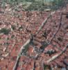 Photos aériennes de Riom (63200) - Le Centre Ancien | Puy-de-Dôme, Auvergne, France - Photo réf. 54118 - La rue du Commerce et l'glise du Marlhuret.