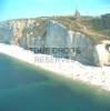 Photos aériennes de Étretat (76790) - Les Falaises | Seine-Maritime, Haute-Normandie, France - Photo réf. 56408 - Dominant la mer, la chapelle Notre-Dame de la Garde.