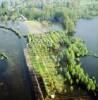 Photos aériennes de "camping" - Photo réf. 60638 - Le camping noyé par la montée des eaux à Abbeville (Somme) en Mai 2001.