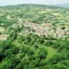 Photos aériennes de "Village" - Photo réf. 60767 - Village typique des paysage d'Auvergne, construit en lave noire.
