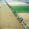 Photos aériennes de "champs" - Photo réf. 61252 - Bordée d'arbres, la départementale passe à travers champs.