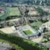 Photos aériennes de Sedan (08200) - Le Stade Louis Dugauguez | Ardennes, Champagne-Ardenne, France - Photo réf. 61387 - La touche finale au stade avec la 4ème tribune.